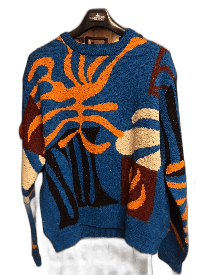Japanese Brand Abstract Patterned Knit Sweater for All Size US M / EU 48-50 / 2 - 1 Thumbnail