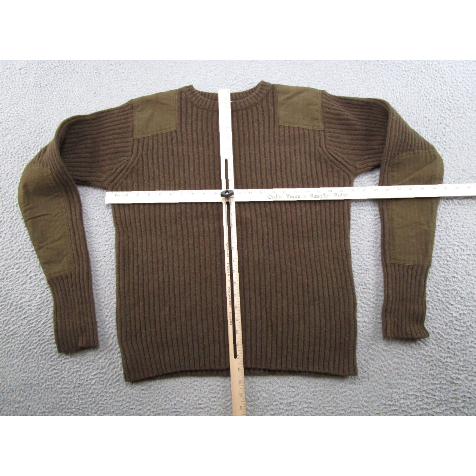 Vintage VINTAGE LL Bean Commando Sweater Mens Size L Merino Lambswool Olive Brown Rugged Logo Crew Neck Heavyweight Pullover Knit Wool Military Theme 90s Mens Size US L / EU 52-54 / 3 - 3 Thumbnail