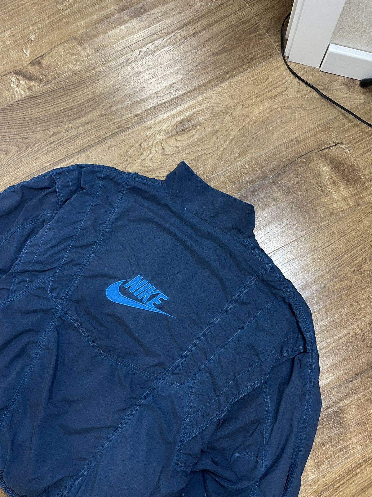Nike Vintage Nike 90’s Y2K Big Logo Drill Nylon Bomber Jacket Size US M / EU 48-50 / 2 - 17 Thumbnail