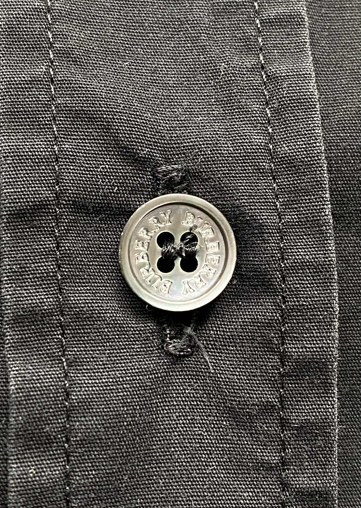 Burberry Burberry Brit Black Button Up Shirt Nova Check 3/4 Sleeve Size L / US 10 / IT 46 - 4 Thumbnail