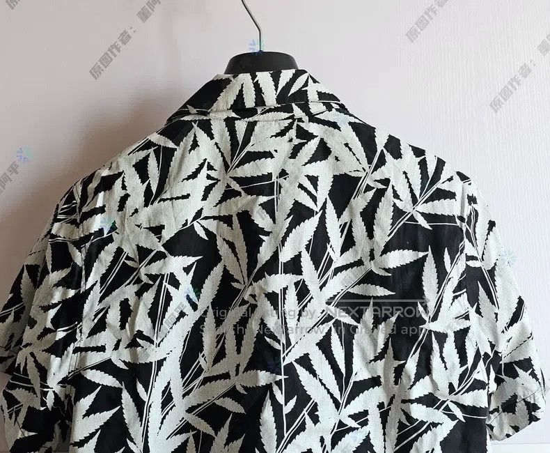 Amiri Amiri Black and white leaf short sleeve shirt Size US L / EU 52-54 / 3 - 5 Thumbnail