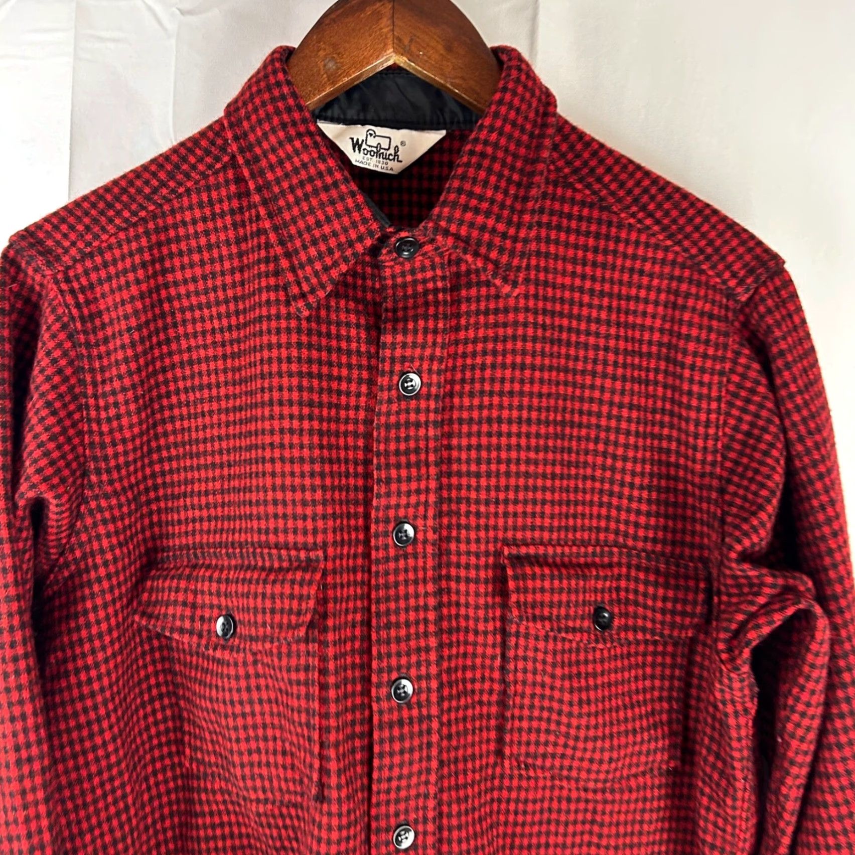 Vintage VINTAGE Woolrich Flannel Shirt Mens L Red Black Micro Check Wool Blend Made USA Shirt Mens L Red Black Micro Check Wool Blend Made USA Size US L / EU 52-54 / 3 - 2 Thumbnail