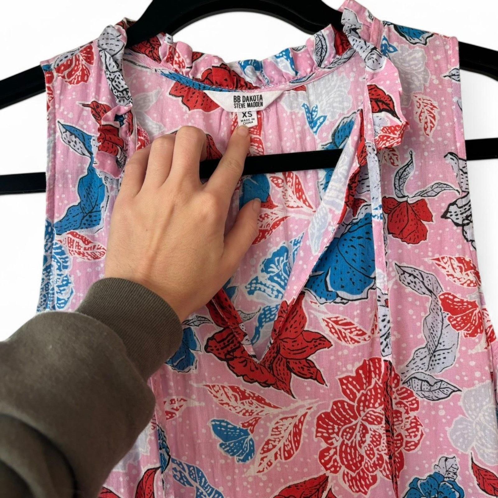 BB Dakota BB Dakota Steve Madden Pink Tiered Floral Maxi Dress XS Size XS / US 0-2 / IT 36-38 - 3 Thumbnail