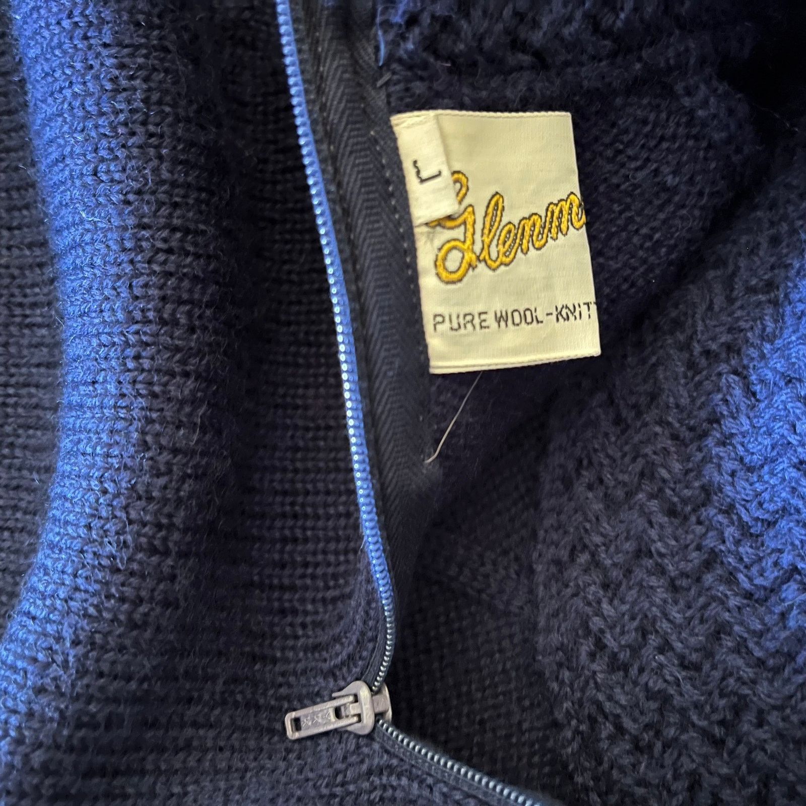 Vintage Vintage Glenmore Navy Blue Wool Knit Sweater Top Pants Set Size S / US 4 / IT 40 - 4 Thumbnail