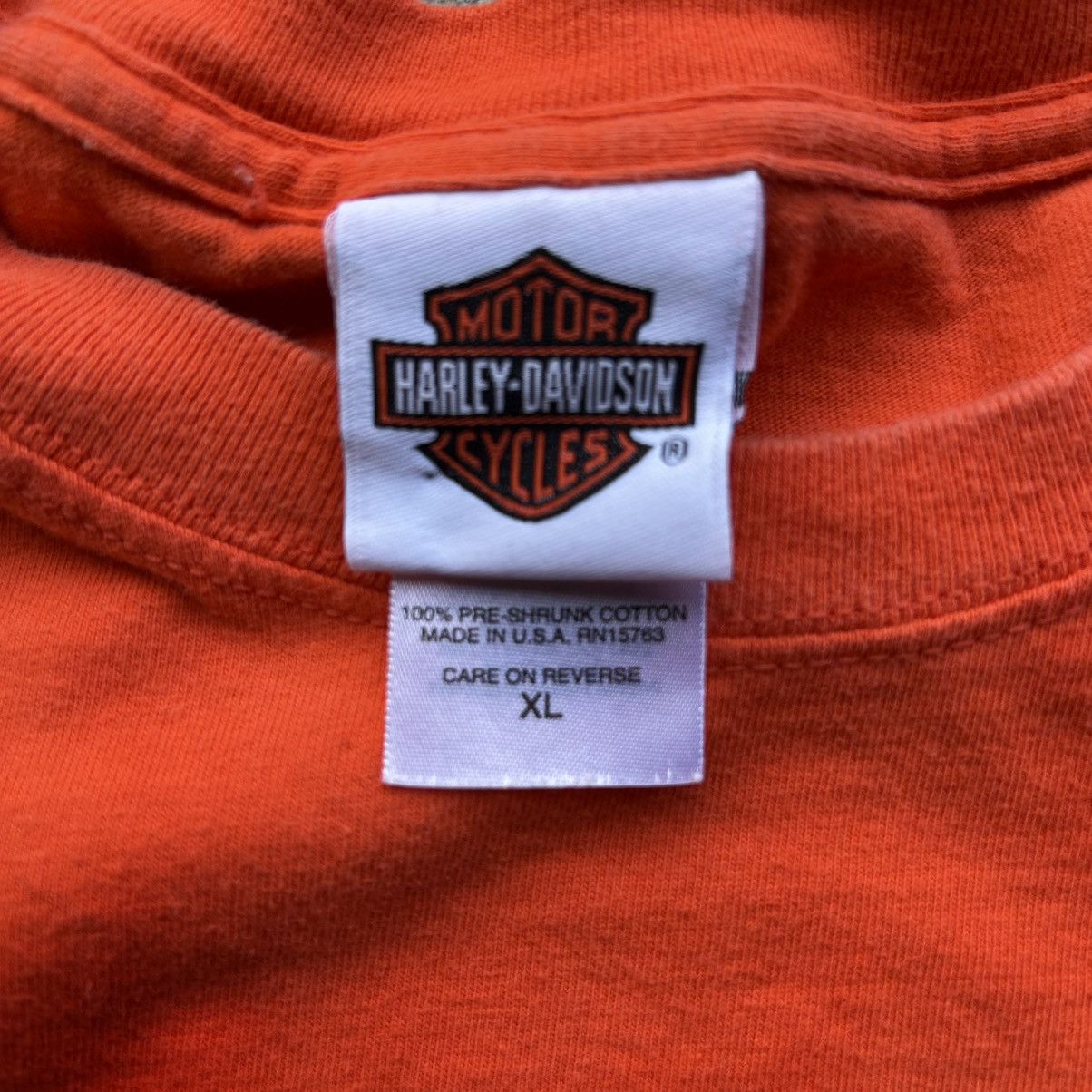 Harley Davidson vintage orange harley davidson tee Size US XL / EU 56 / 4 - 3 Thumbnail