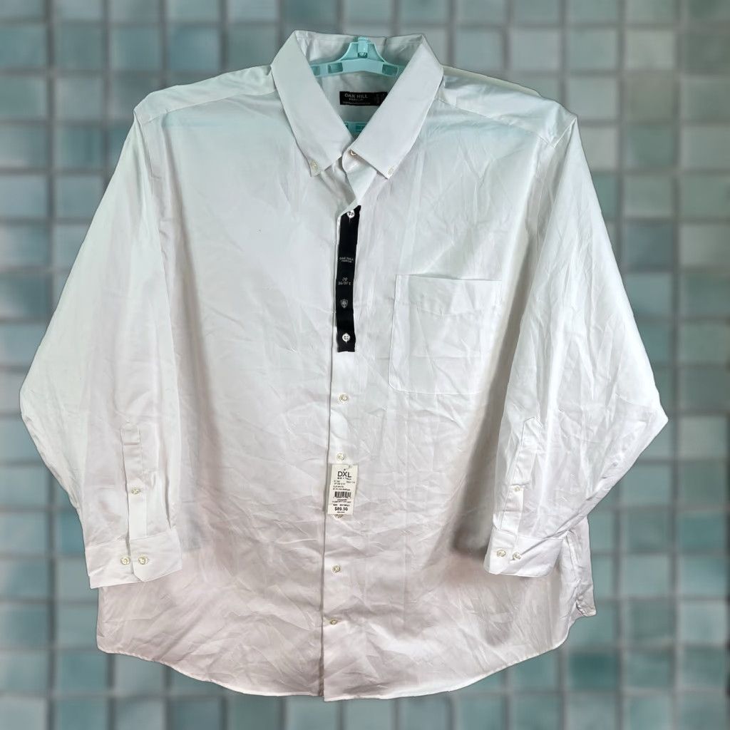 Vintage VINTAGE Oak Hill Mens Button-Up Shirt Big & Tall 20 White Cotton Non-Iron Casual Business Size US XXL / EU 58 / 5 - 1 Thumbnail