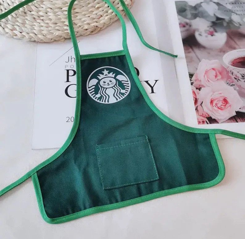 Other Small Dog Cat Costume Cafe Starbucks Inspired Apron Bib Size ONE SIZE - 2 Thumbnail
