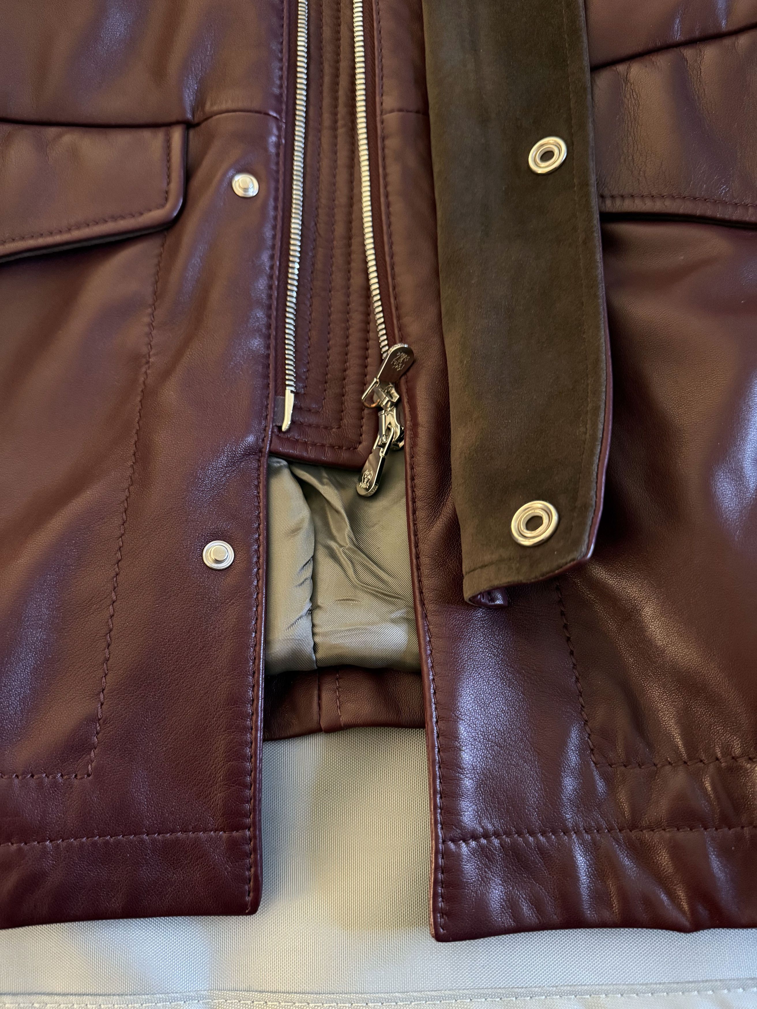 Brunello Cucinelli A Menswear Grail, Rare $13,500 Nappa Leather Jacket Size US XL / EU 56 / 4 - 16 Thumbnail