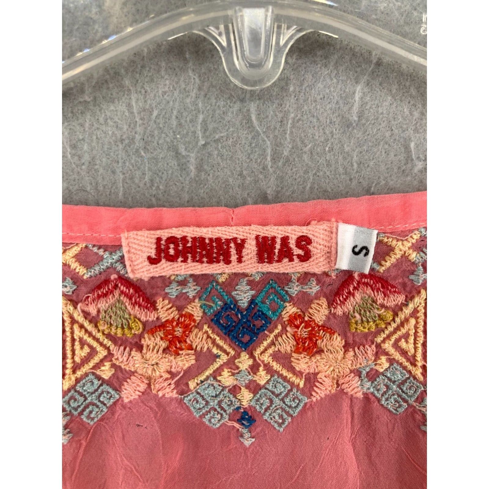 Johnny Was Johnny Was Womens Shirt Small Pink Embroidered Aztec Size S / US 4 / IT 40 - 5 Thumbnail