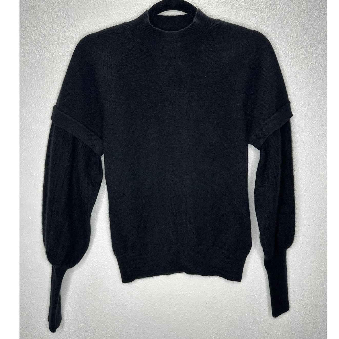 Jonathan Simkhai Jonathan Simkhai Black Mackenzie Mock Neck Cashmere Sweater Size S / US 4 / IT 40 - 4 Thumbnail