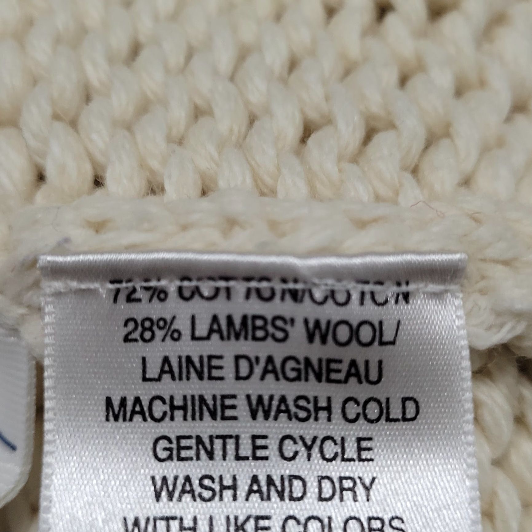 Old Navy VINTAGE Old Navy Ivory Wool Blend Chunky Open Knit Long Sleeve Sweater Dress S Size S / US 4 / IT 40 - 4 Thumbnail