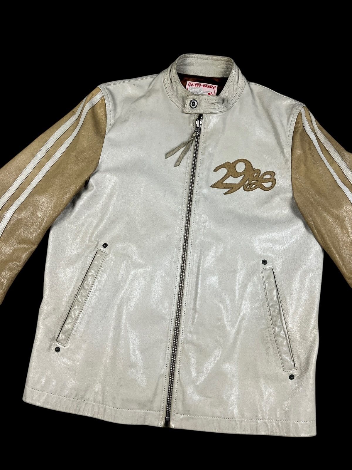 291295=Homme Vintage 291295 Homme Cafe Racer Leather Jacket Size US M / EU 48-50 / 2 - 4 Thumbnail