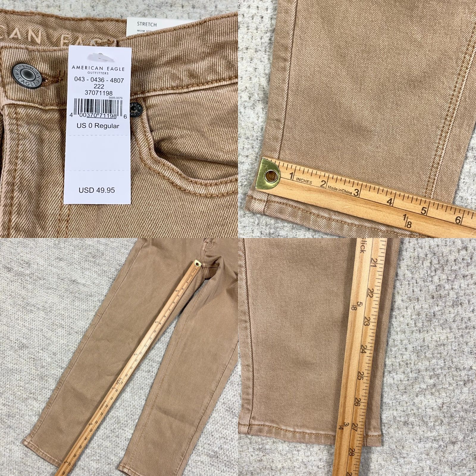 American Eagle Outfitters American Eagle Outfitters Jeans Women 0 Brown Mom 5-Pocket Denim Stretch Inseam 28in High Rise 80s 90s Retro Grunge Modern Vintage: No Size 25" / US 0 / IT 36 - 8 Thumbnail