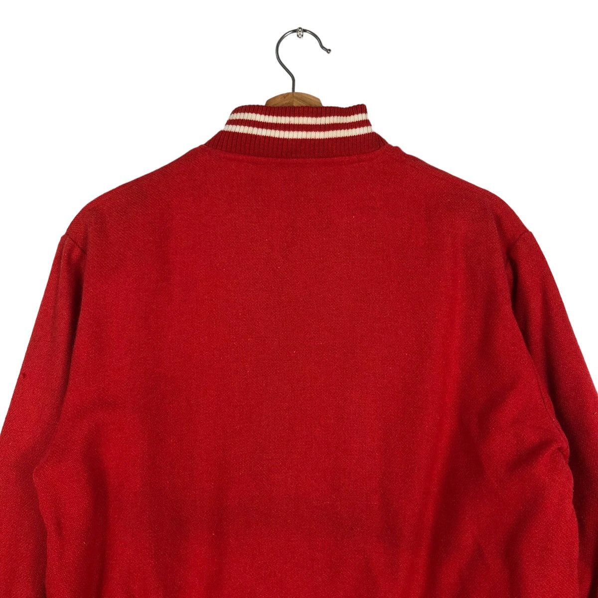 Japanese Brand 🔥VINTAGE VARSITY JACKET BOMBER JUMPER STADIUM RICH RED Size US M / EU 48-50 / 2 - 9 Thumbnail