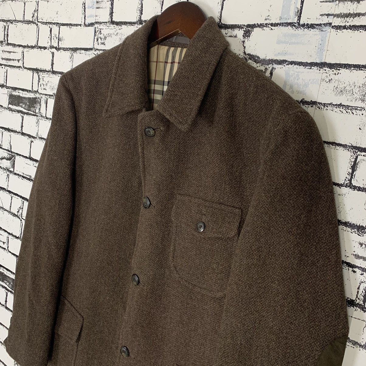 Burberry × Vintage Luxury Brand Burberry Nova Check Wool Jacket Size US M / EU 48-50 / 2 - 3 Thumbnail