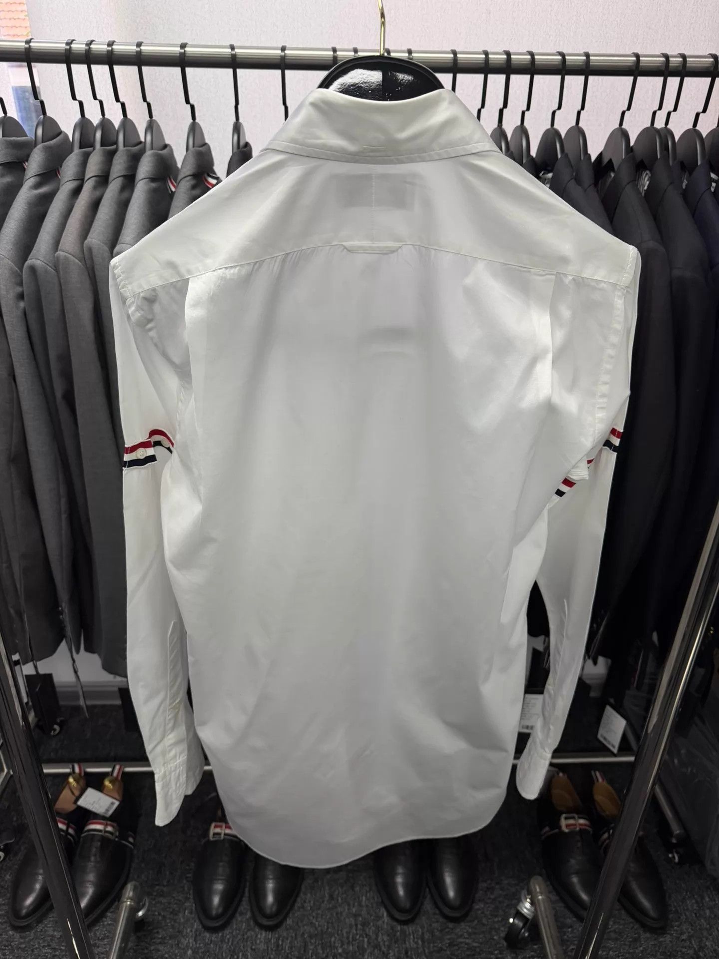 Thom Browne Thom Browne Classic Double Sleeve Shirt White Poplin Size 2 Size US M / EU 48-50 / 2 - 2 Thumbnail
