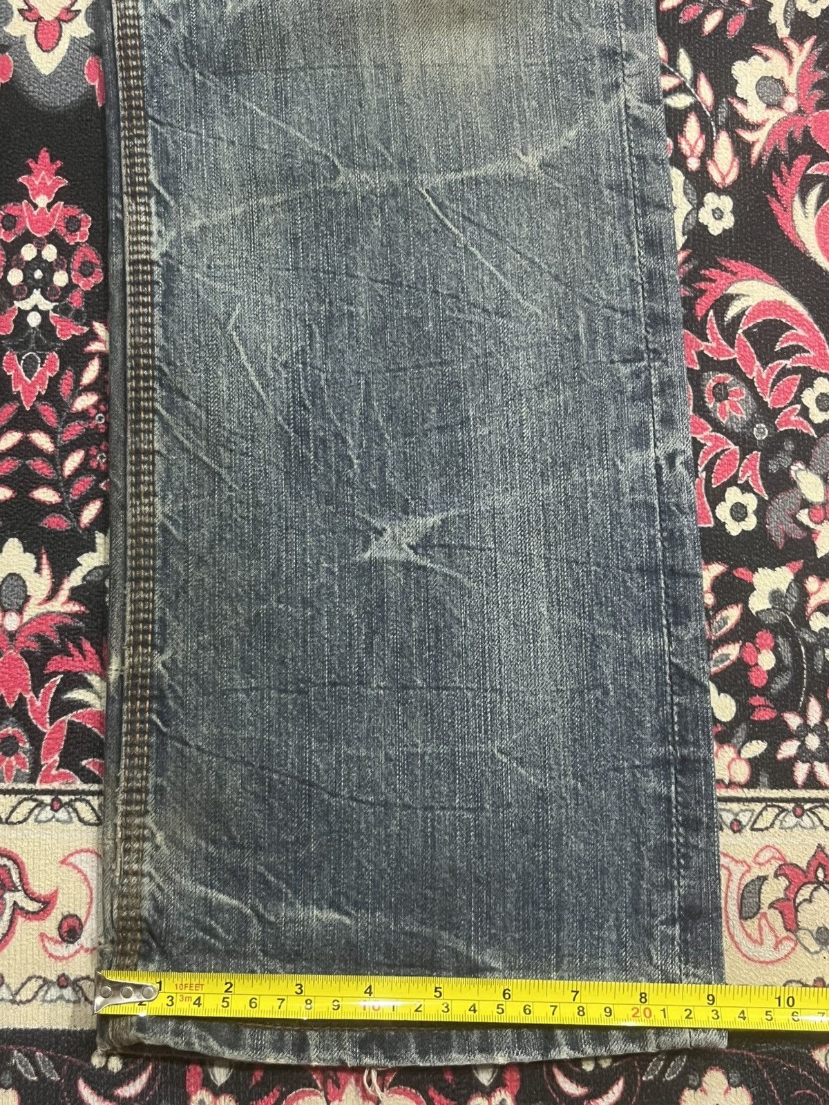 Le Grande Bleu (L.G.B.) Vintage Japan Daily Topics Double Waist Whisker Rusty Jeans Size US 34 / EU 50 - 14 Thumbnail