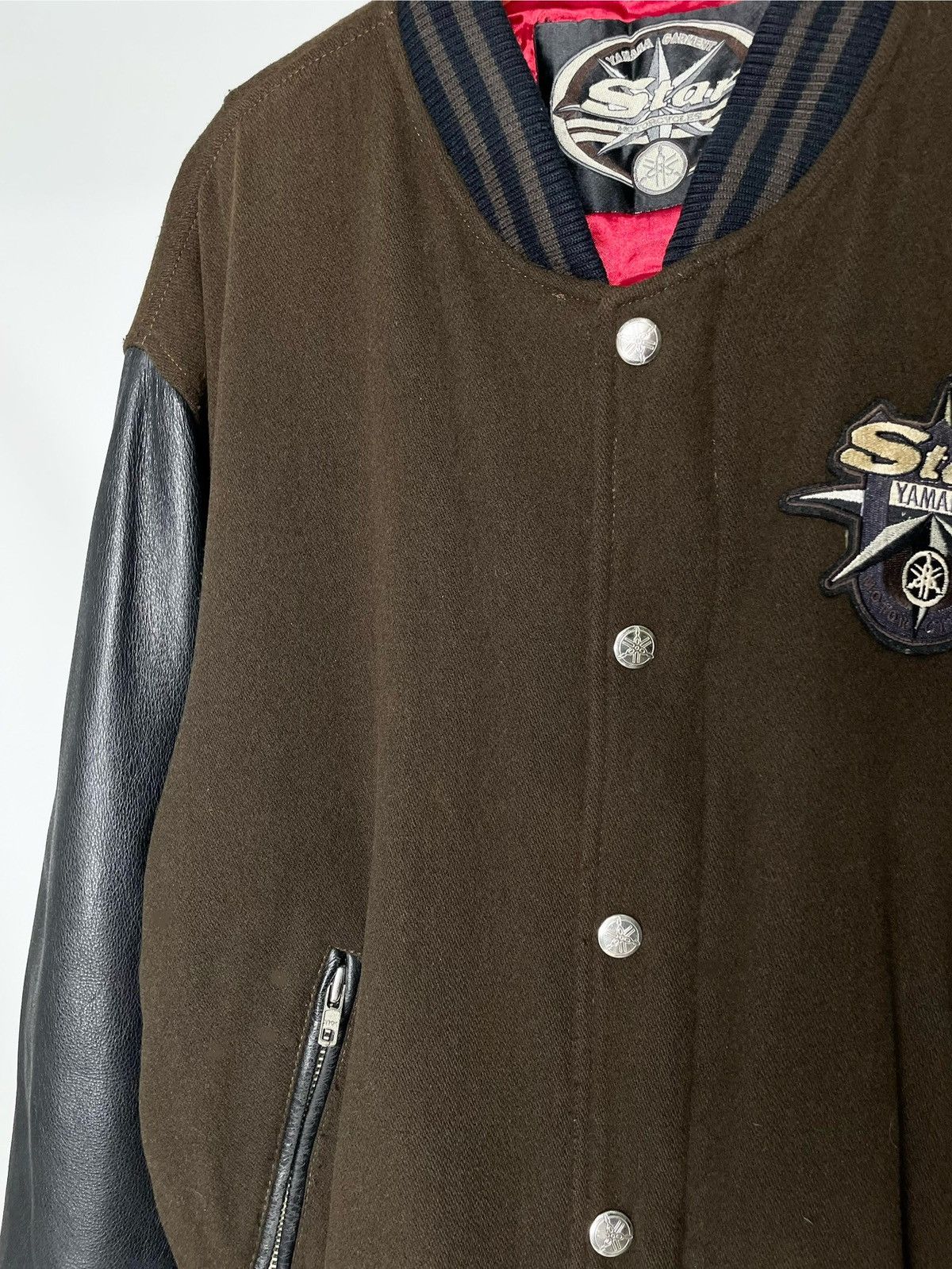 Yamaha Yamaha Star Vintage Moto Racing Brown Varsity Bomber Jacket Size US L / EU 52-54 / 3 - 7 Thumbnail