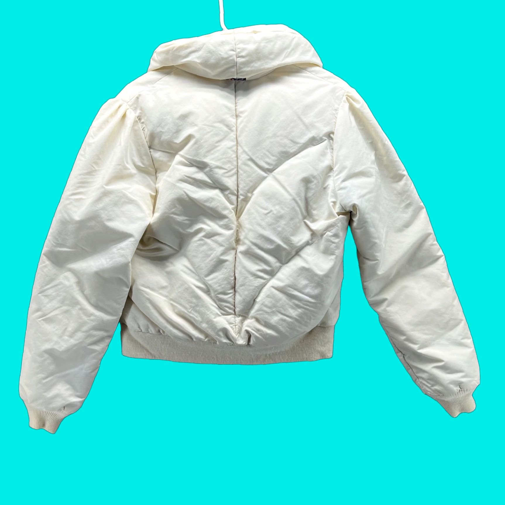 Vintage VINTAGE First Down Jacket Womens 12 Puffer Full Zip Heavyweight Down 90s Cream Beige Size XL / US 12-14 / IT 48-50 - 1 Thumbnail