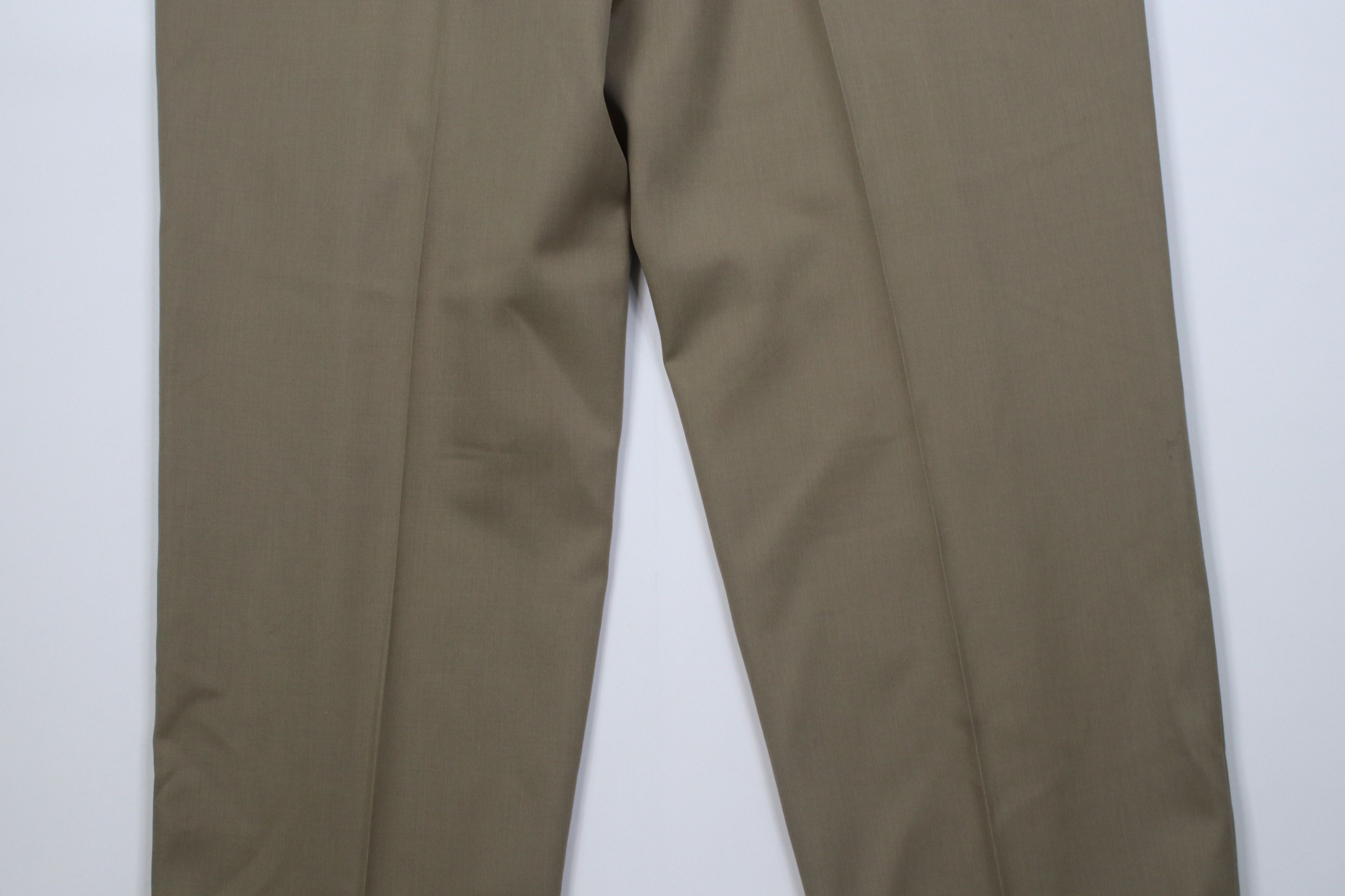 Vintage Vintage 90s Streetwear Wool Knit Wide Leg Chino Pants Beige Size US 42 / EU 58 - 15 Thumbnail
