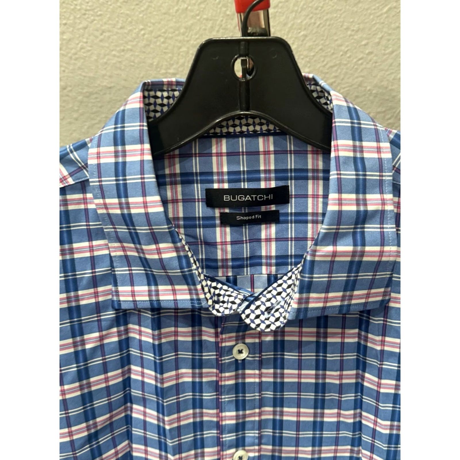 BUGATCHI Bugatchi Uomo Nylon Plaid LONG SLEEVE SHIRT XL Multicolor Mens XS? Size US XL / EU 56 / 4 - 2 Thumbnail