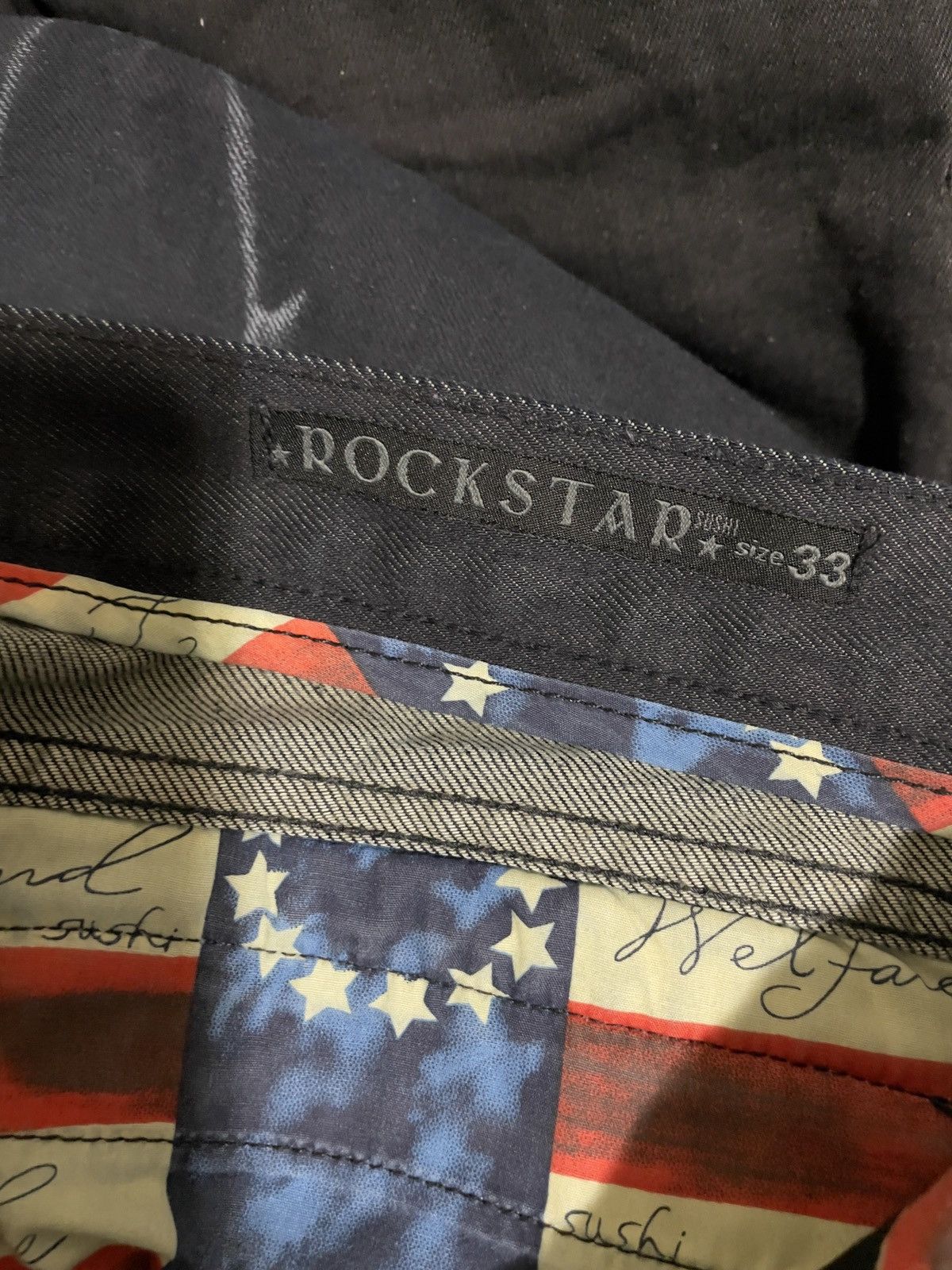 Vintage Rockstar Jeans Heavy Denim Sz 33 Size US 33 - 3 Thumbnail