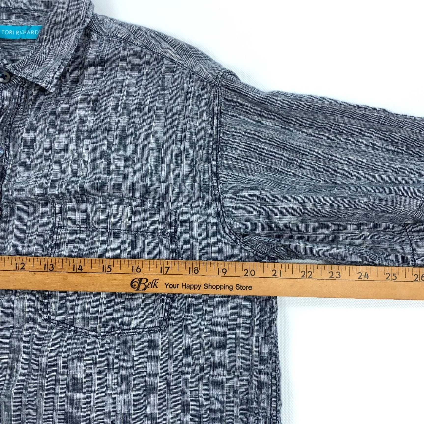Tori Richard VINTAGE Tori Richard Linen Shirt Mens M Short Sleeve Button Up Coastal Size US M / EU 48-50 / 2 - 7 Thumbnail