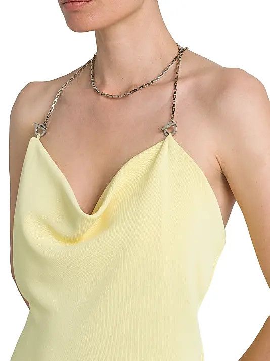 Bottega Veneta o1y0725 Midi Dress in Pastel Yellow Size S / US 4 / IT 40 - 2 Thumbnail