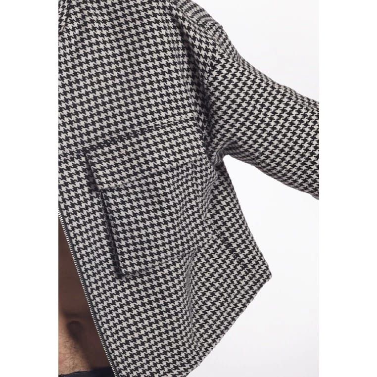 Designer ZILA HOUNDSTOOTH CROP JACKET Size US L / EU 52-54 / 3 - 2 Thumbnail