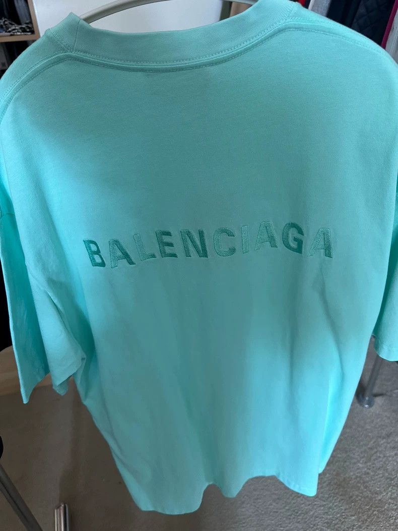 Balenciaga Balenciaga Mint Green Short Sleeve T-shirt Size US XS / EU 42 / 0 - 1 Thumbnail