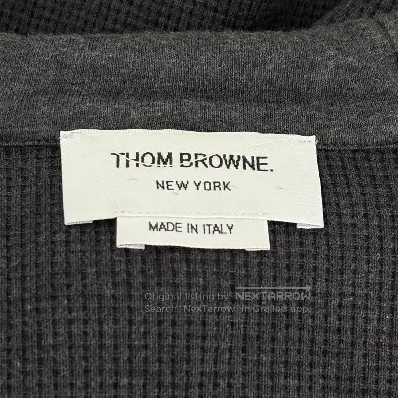 Thom Browne Thom Browne Black Gray Waffle Zip-Up Hoodie Size US XL / EU 56 / 4 - 3 Thumbnail