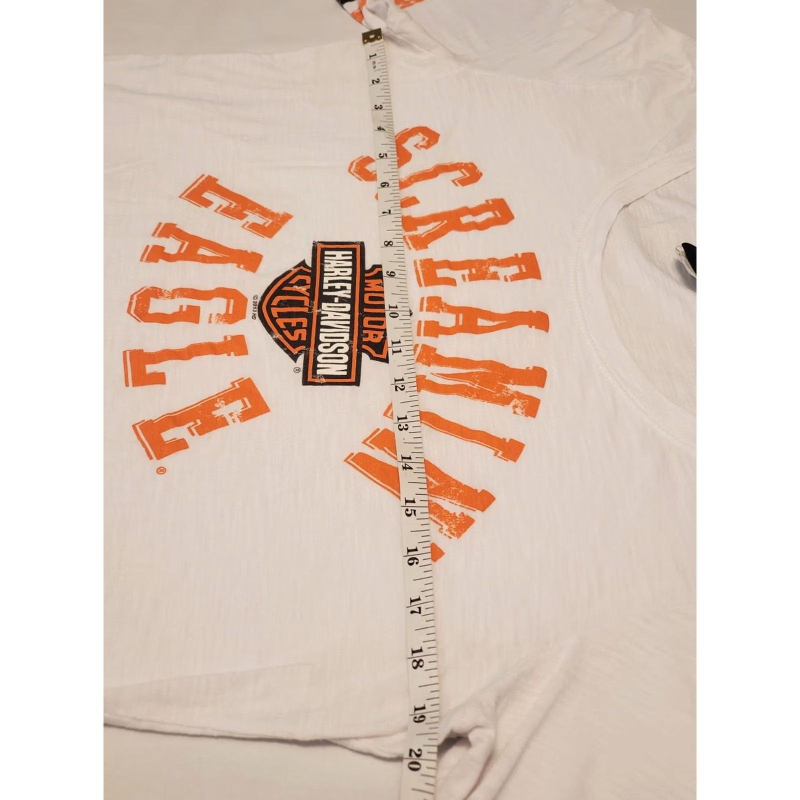 Harley Davidson Harley-Davidson Womens White XL Screamin Eagle 3/4 Sleeve T Shirt Burnout Biker 90s Y2K Style Shirt Womens XL White Harley-Davidson Shirt Size XL / US 12-14 / IT 48-50 - 4 Thumbnail