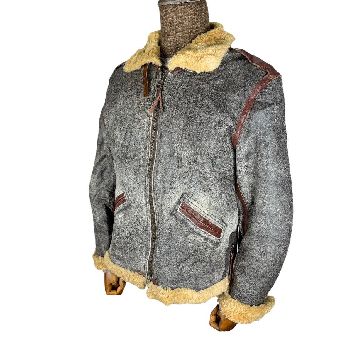 Harley Davidson ☀️HARLEY DAVIDSON B3 SHEEPSKIN BIKERS LEATHER JACKET Size US L / EU 52-54 / 3 - 1 Thumbnail