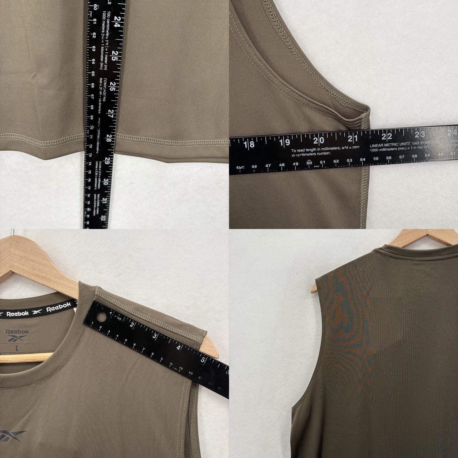 Reebok Reebok Shirt Mens Large Army Green Sleeveless Tech Tee Athletic Gym NWT ID Train Size US L / EU 52-54 / 3 - 8 Thumbnail