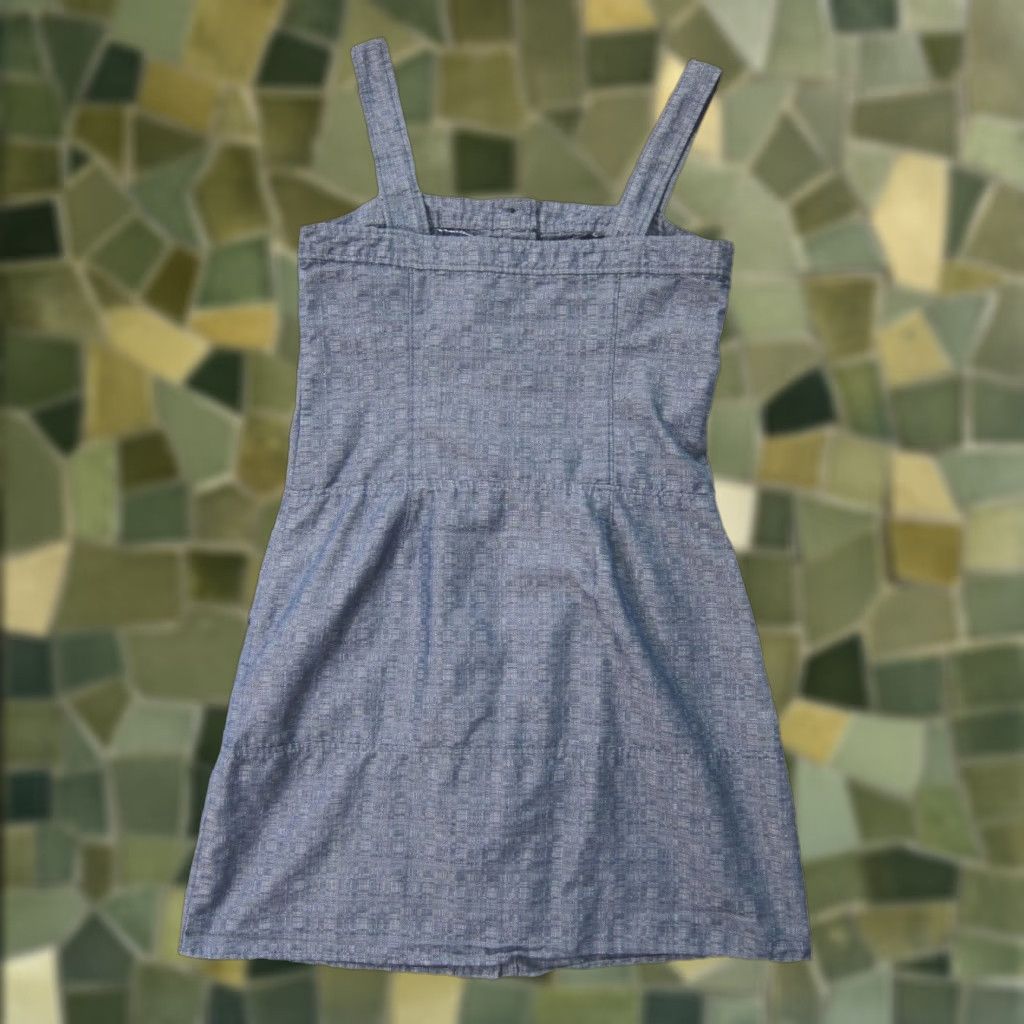 Vintage Derek Lam Cotton Blue Button Sheath Straight Tunic Pocket Tank Sundress Women 10 Size L / US 10 / IT 46 - 1 Thumbnail