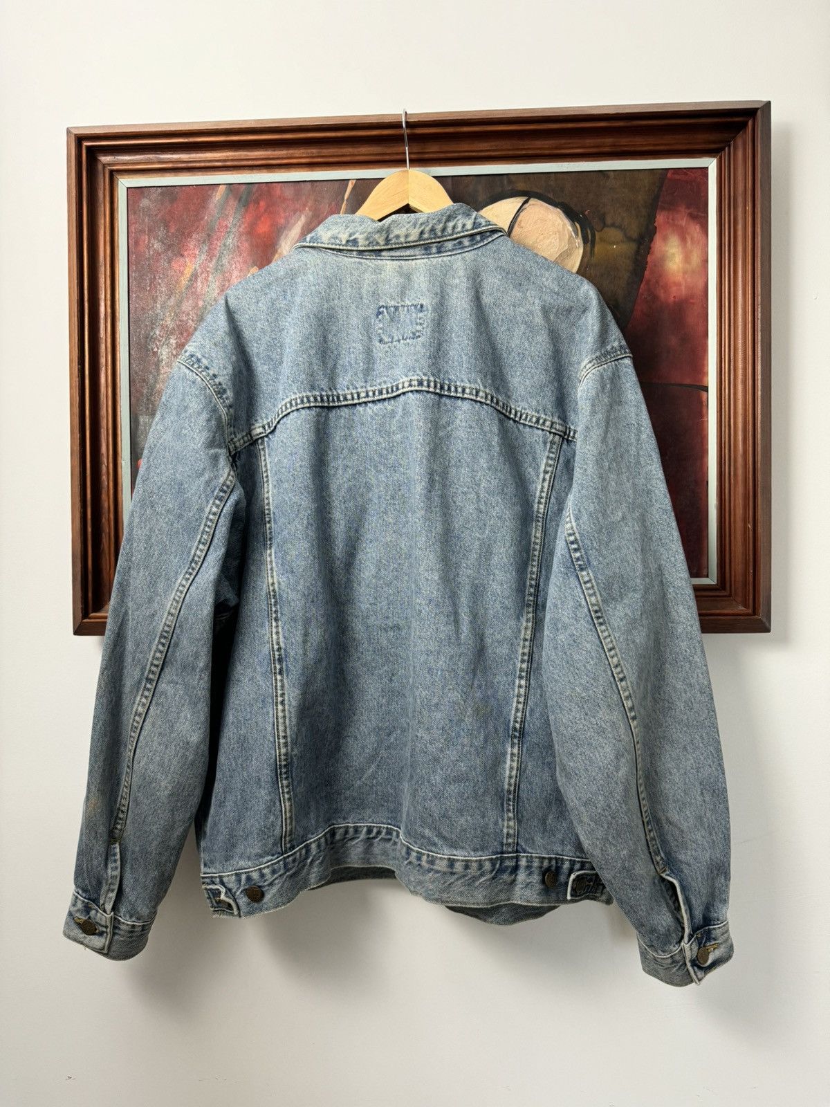 Lee 90s Vintage Lee Denim Trucker Rider Jacket Casual Jeans Rare Size US XXL / EU 58 / 5 - 3 Thumbnail