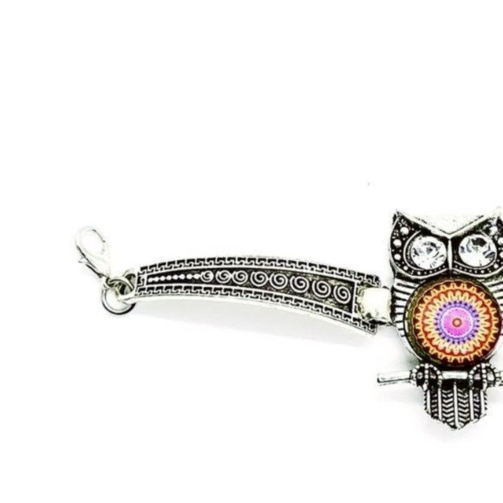 Other Boho Owl Rhinestone Silver-Tone Bracelet NWT Size ONE SIZE - 5 Thumbnail