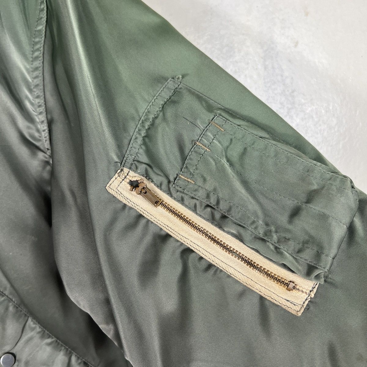 Vintage 🔥 Vintage Houston Military Bomber Jacket Size US M / EU 48-50 / 2 - 13 Thumbnail