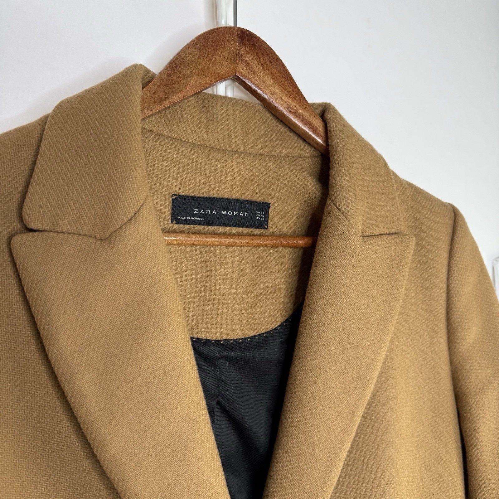 Zara Zara Women Lapel Collar Overcoat Size XS Brown Single Breast Size XS / US 0-2 / IT 36-38 - 9 Thumbnail
