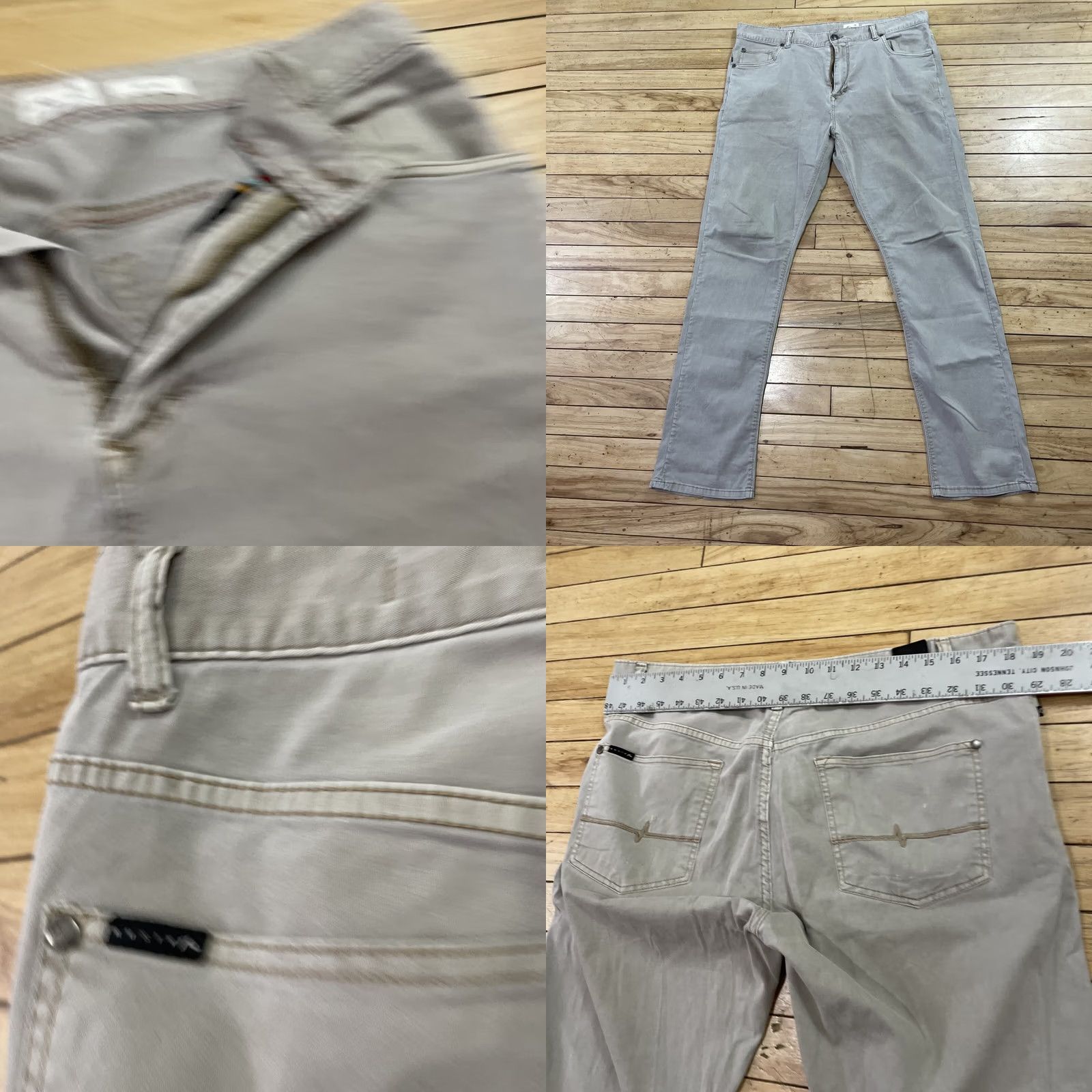 Rusty RUSTY Indi Slim Pants Men 36x32 Khaki Summer Lightweight 36W 32L Beige Slim Straight 90s Preppy Casual Workwear - Size US 36 / EU 52 - 11 Thumbnail