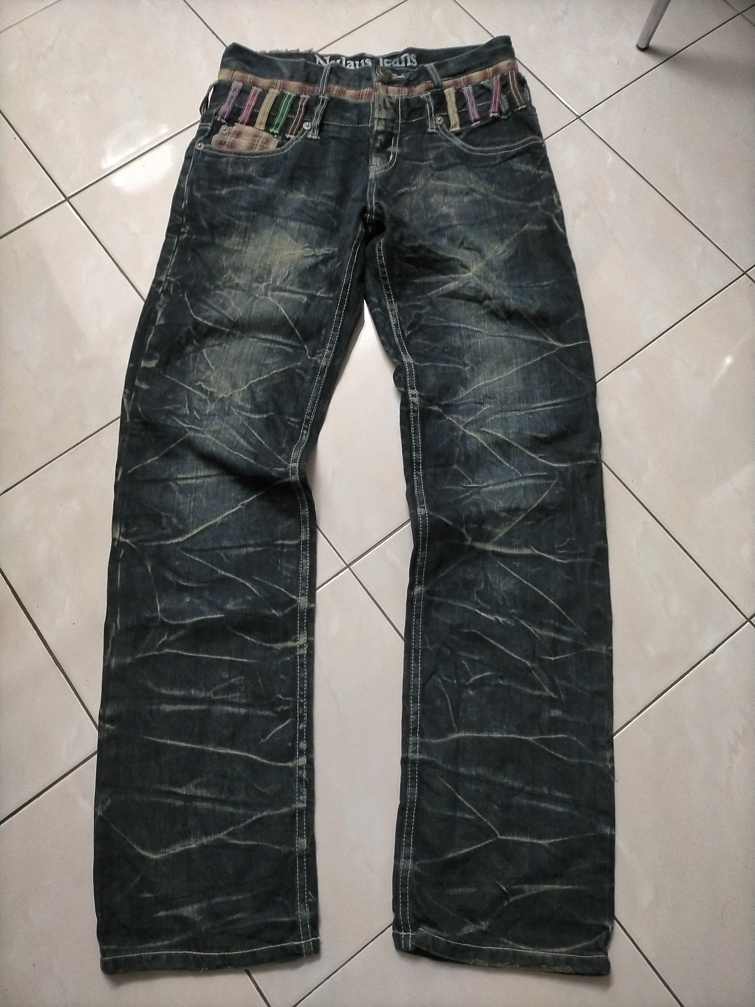 If Six Was Nine 🔥Like New Sick Nylaus Double Waist Jeans Size US 30 / EU 46 - 2 Thumbnail