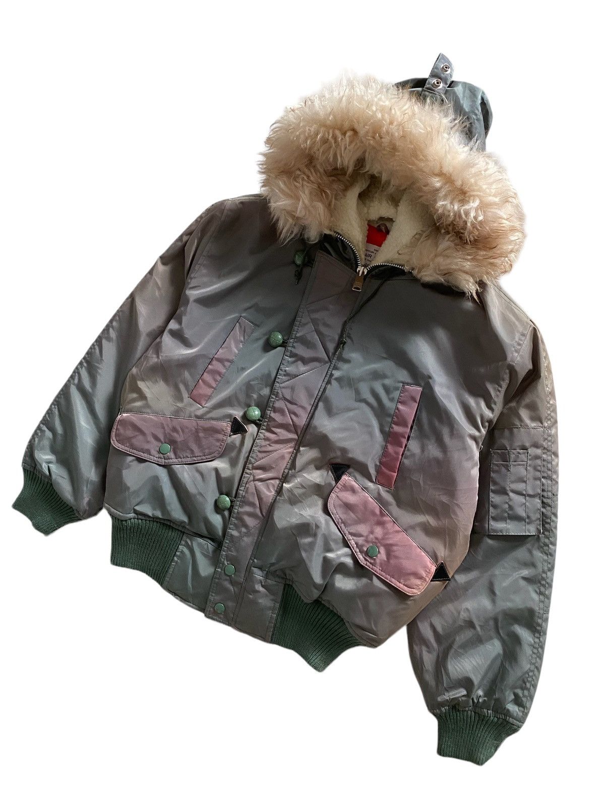 Alpha Industries Vintage AIR FORCE FUR AW82( USAF) jacket flyers nice design Size US M / EU 48-50 / 2 - 2 Thumbnail