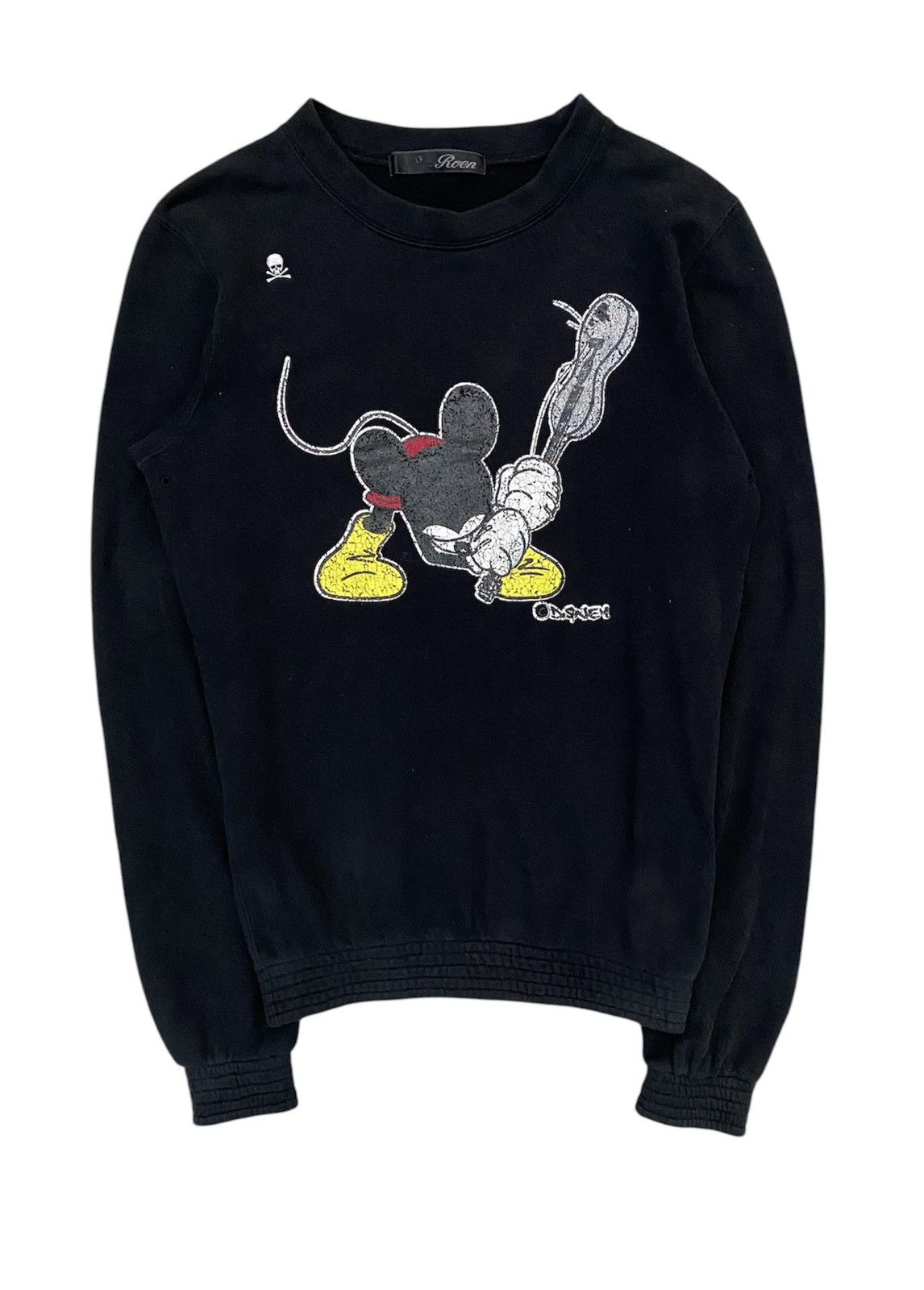 Roen DISNEY フーディ パーカー クラッシュミッキー Roen（ロエン） Disney Mickey クラッシュミッキープリントパーカー
