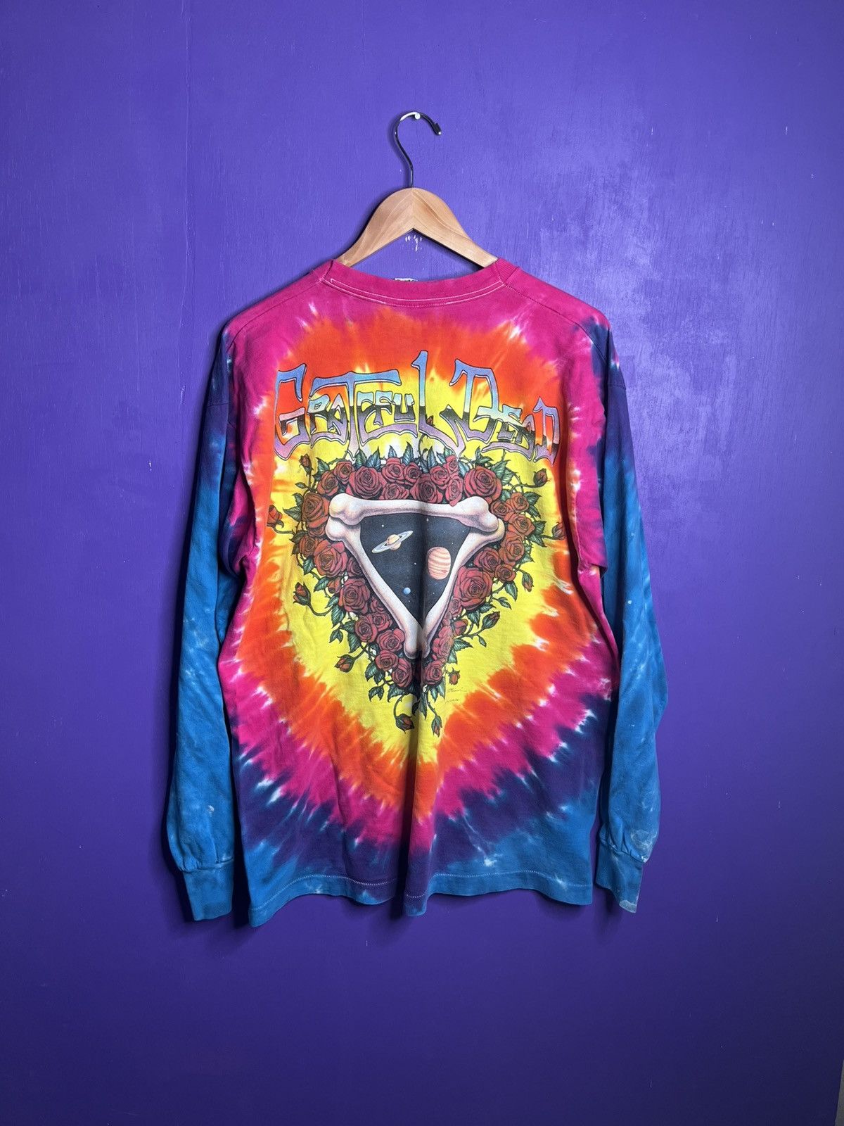 Band Tees × Grateful Dead × Vintage Vintage 1992 Grateful Dead space your face long-sleeve Size US L / EU 52-54 / 3 - 2 Thumbnail