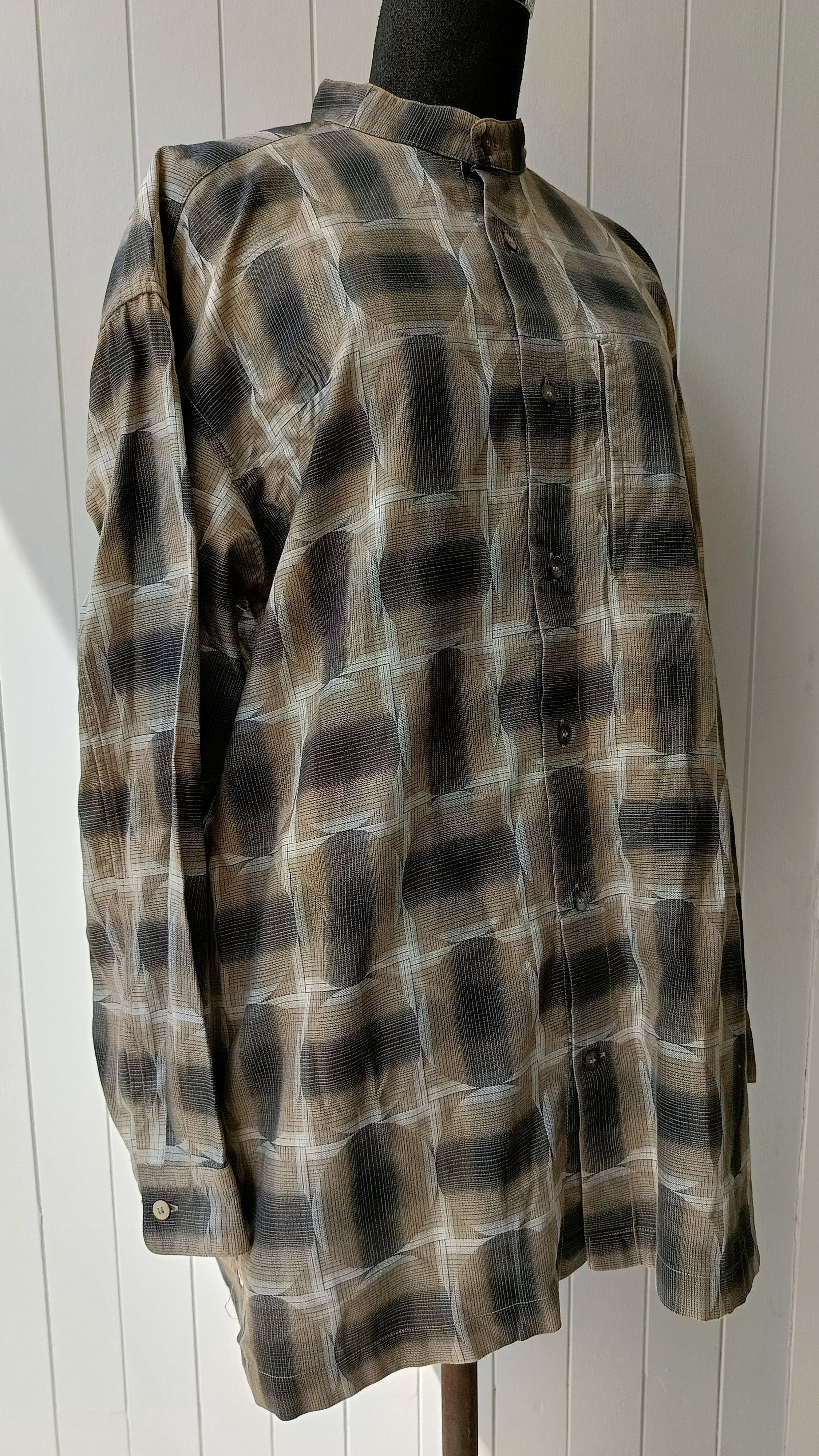 Issey Miyake Issey Miyake IM studio Japan geometric mandarin shirt VTG Size US M / EU 48-50 / 2 - 8 Thumbnail