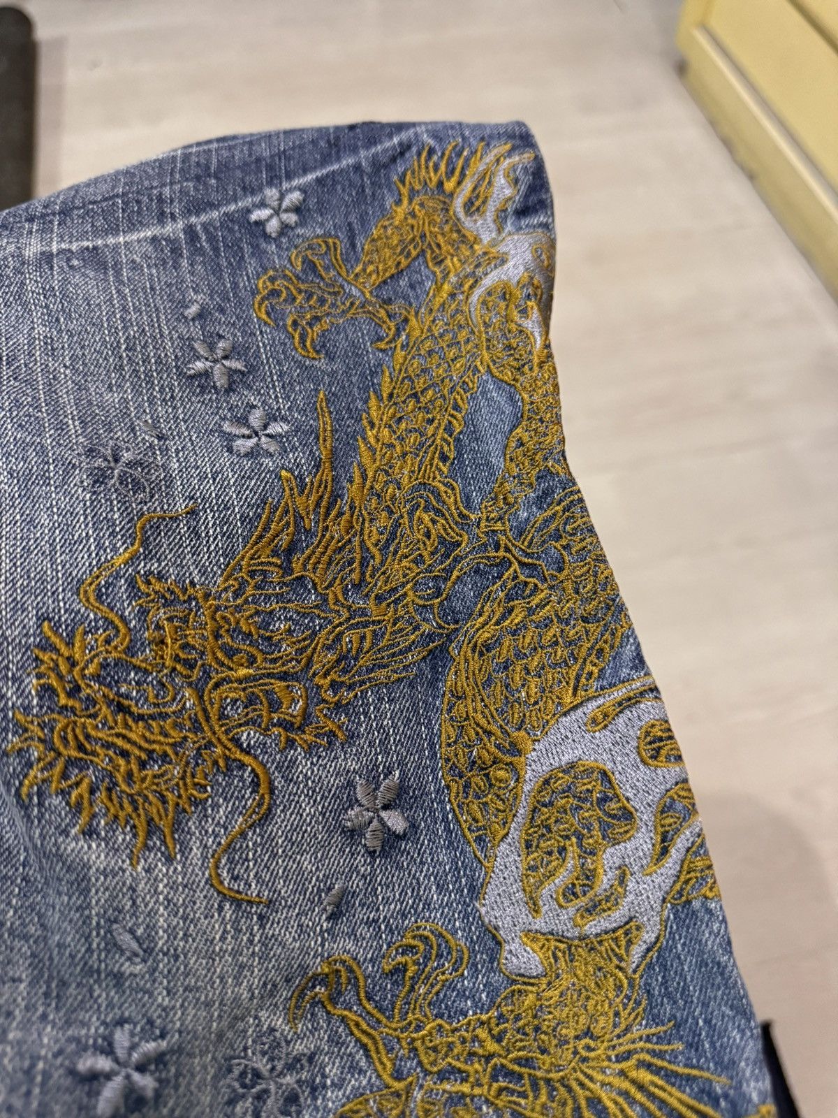 Japanese Brand Koi Dragon Sukajan Japan Jeans Embroidered Size 42” Size US 42 / EU 58 - 9 Thumbnail