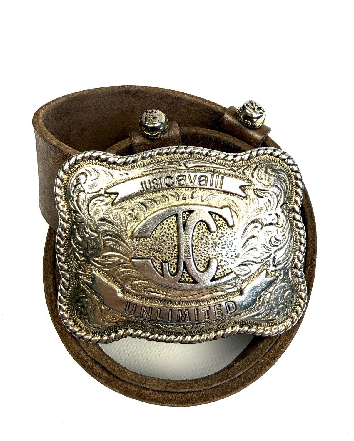 Just Cavalli Just Cavalli Roberto Cavalli Western Leather Belt Buckle Size 32 - 5 Thumbnail