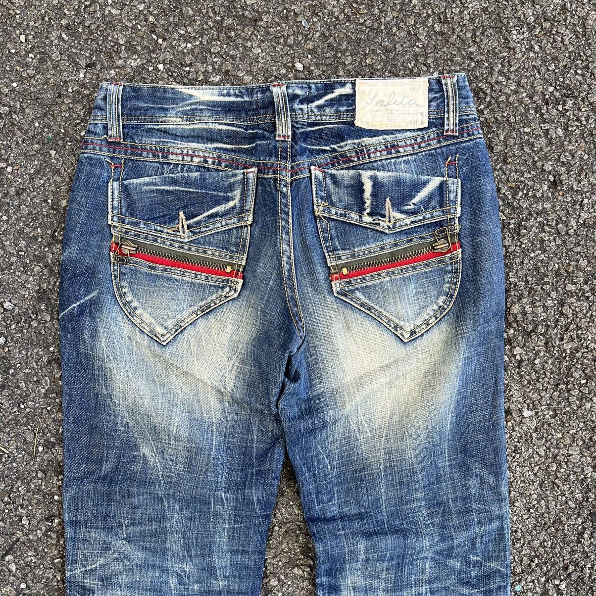 Hysteric Glamour Flared Lolita Jeans Clawmark Distressed Faded Denim Pants Size US 34 / EU 50 - 11 Thumbnail