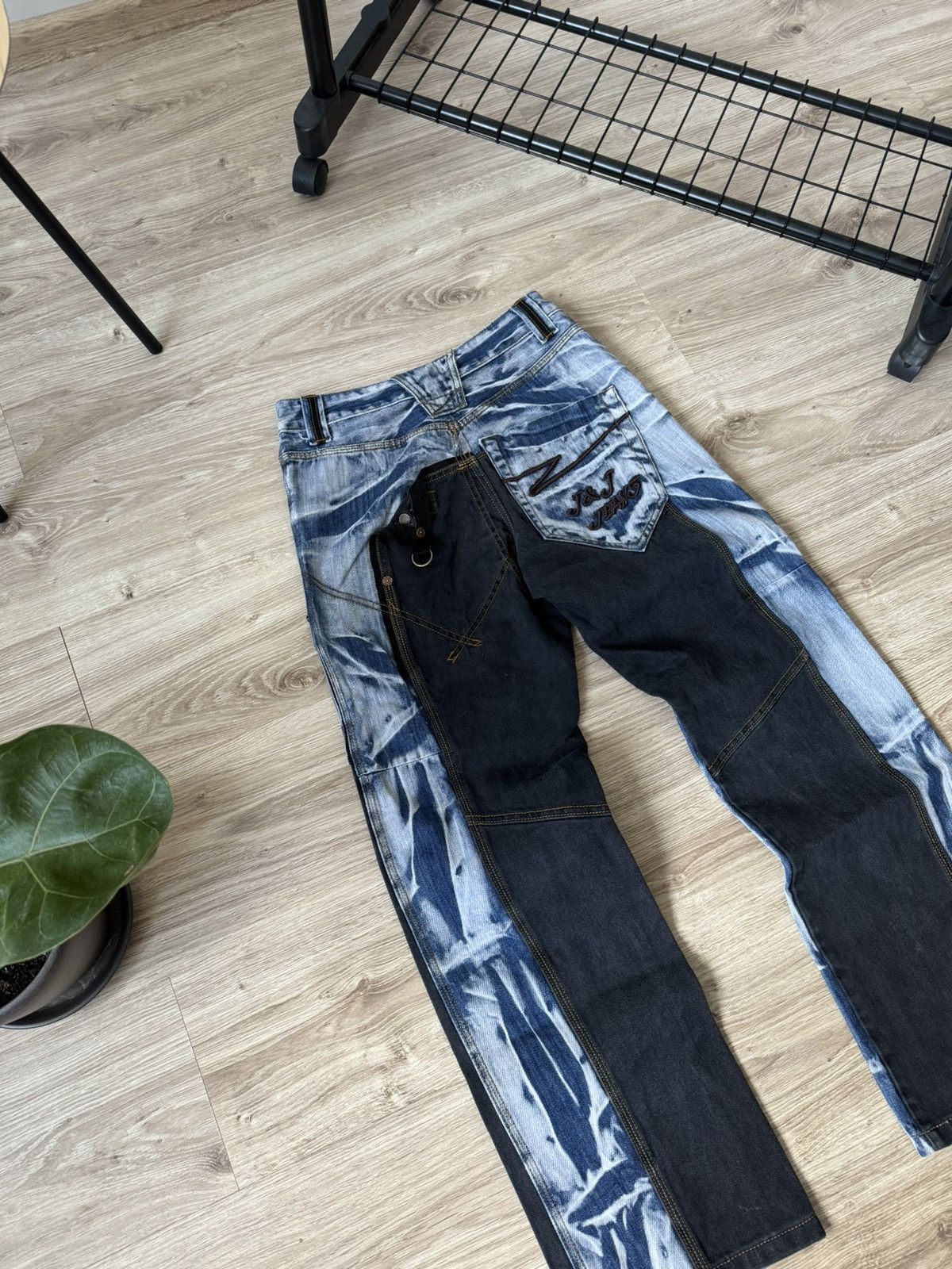 Vintage Vintage Y2K Japanese Style Double Knee Washed Denim Jeans Size US 32 / EU 48 - 2 Thumbnail