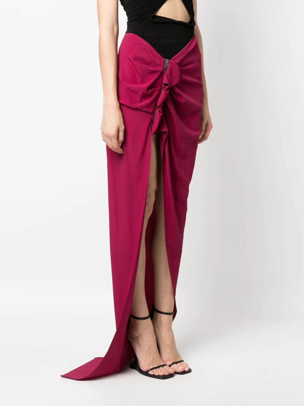 Rick Owens o1y0126 Maxi Skirt in Garnet Size 27" / US 4 / IT 40 - 2 Thumbnail